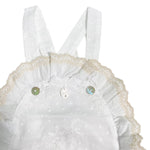 Salopette In Pizzo San Gallo Bianca Neonata DR KID DK165 - DR KID - Luxury Kids