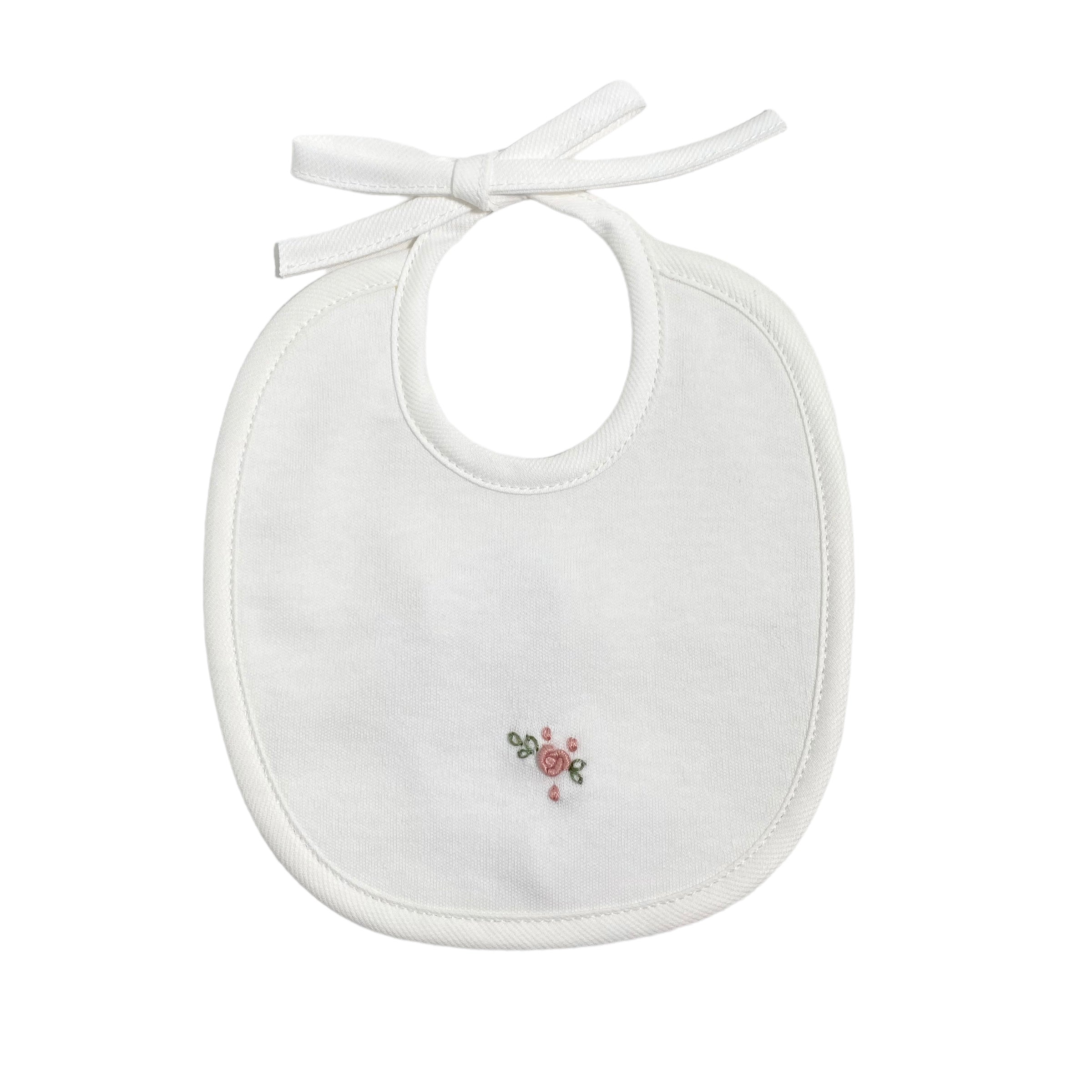 Bavetta In Cotone Ricamata A Mano Neonata TETO E TATTA BA4800 - TETO E TATTA - Luxury Kids