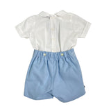 Completo Corto Elegante In Cotone Con Bermuda Neonato PONTO POR PONTO 5930 - PONTO POR PONTO - Luxury Kids