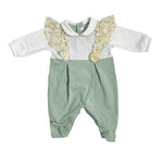 Tutina Intera In Cotone Con Rouche Neonata TETO E TATTA TU4771 - TETO E TATTA - Luxury Kids
