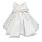 Abito Elegante Smanicato In Organza Neonata NINNAOH E23AB416 - NINNAOH - Luxury Kids