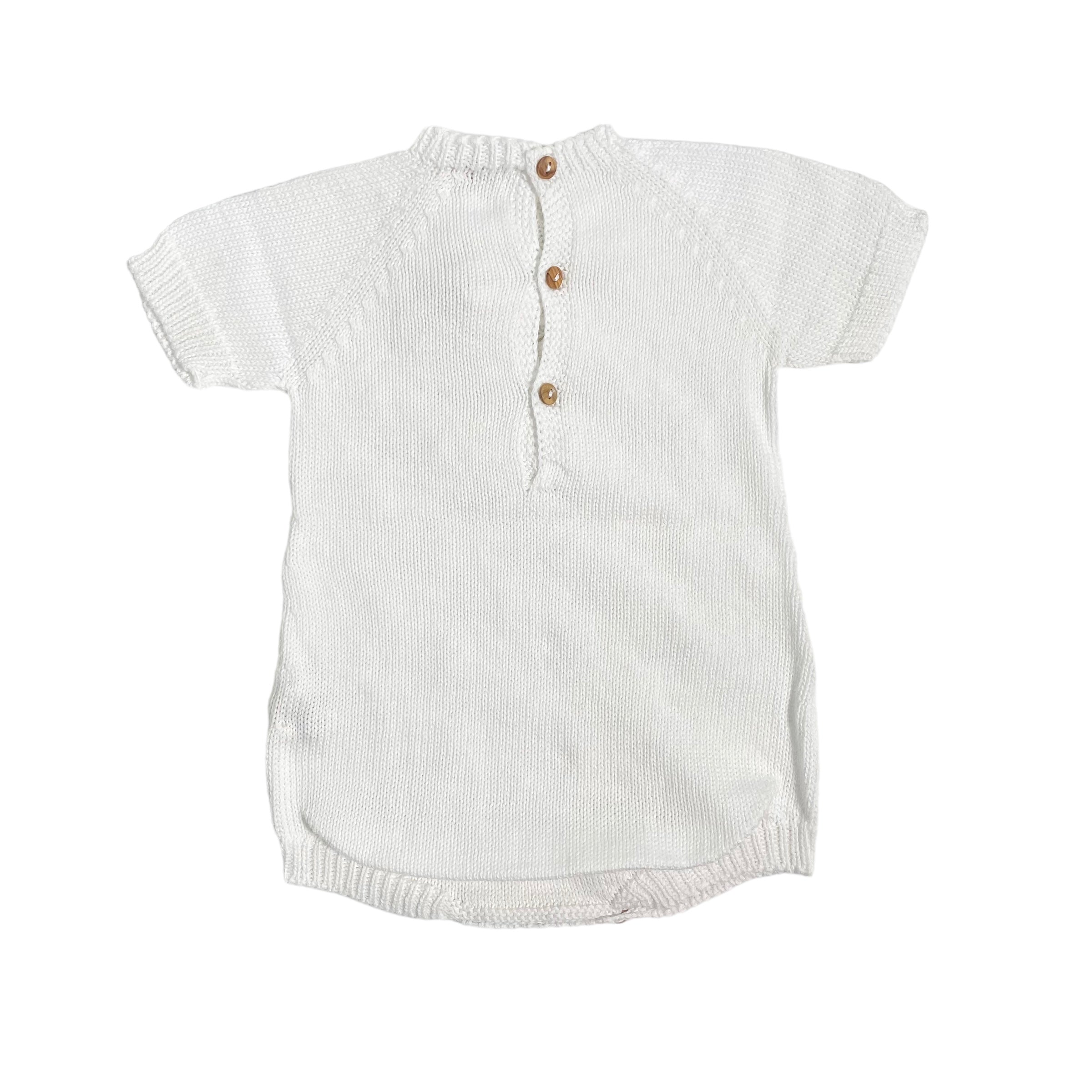 Pagliaccetto Intero In Filo Di Cotone Con Traforature Neonato/a WEDOBLE V2304305B - WEDOBLE - Luxury Kids