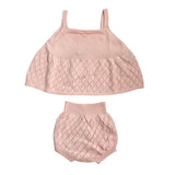 Completo In Filo Di Cotone Traforato Con Culotte Neonata WEDOBLE V2307331A