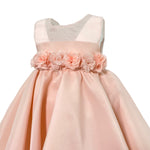 Abito Elegante Smanicato In Organza Neonata NINNAOH E23AB416 - NINNAOH - Luxury Kids
