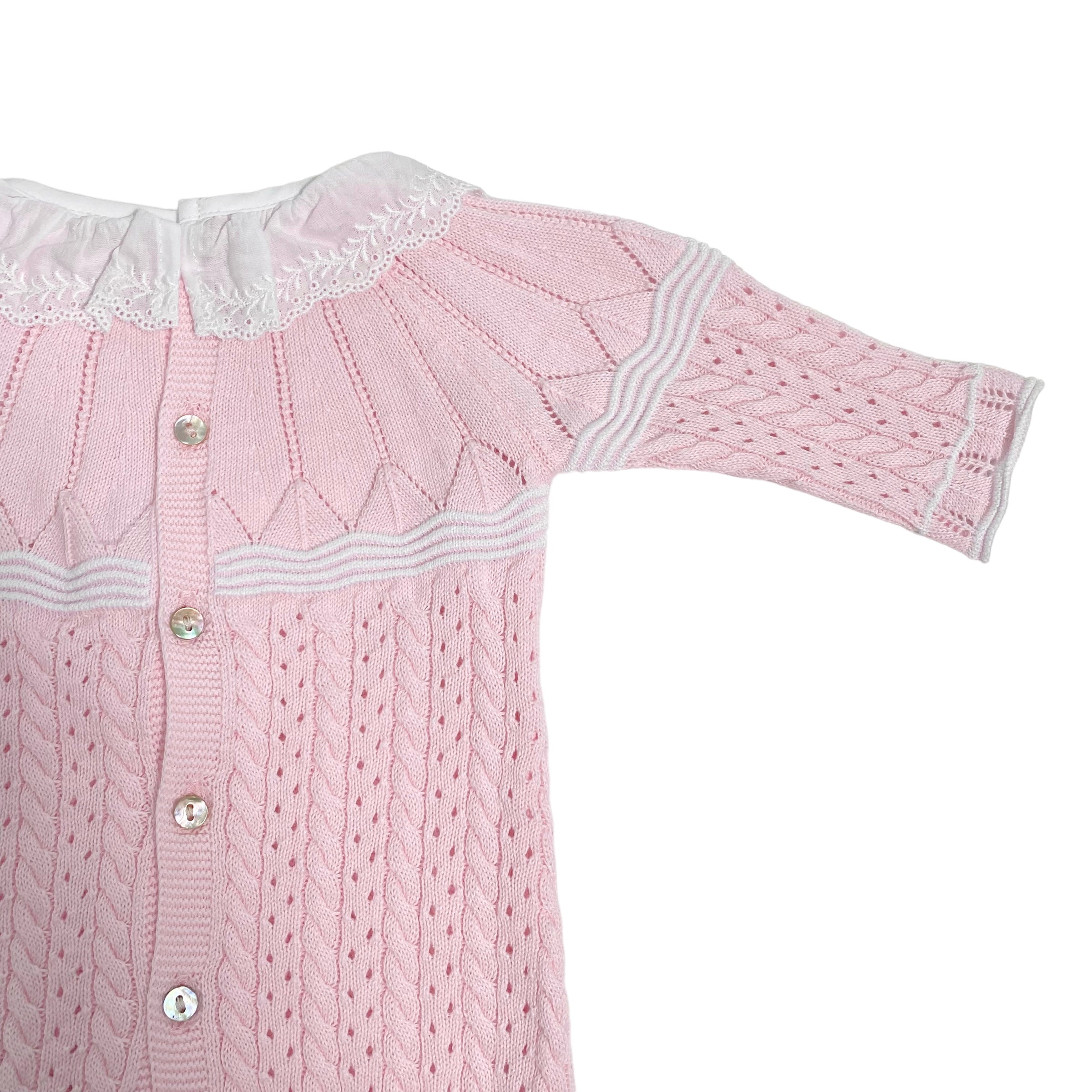 Tutina Intera In Filo Di Cotone Traforata Neonata DR KID DK160 - DR KID - Luxury Kids