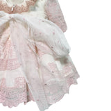 Abito Elegante Manica 3/4 Con Culotte In Tulle E Pizzo Rosa Neonata MIMOSA ITALICA - MIMOSA - Luxury Kids