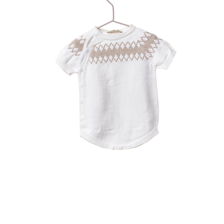 Pagliaccetto Intero In Filo Di Cotone Organico Neonato WEDOBLE V2301305C - WEDOBLE - Luxury Kids