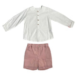 Completo Elegante Con Bermuda E Camicia In Cotone Bambino DEL SUR 1242