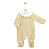 Tutina Intera In Ciniglia Beige Neonata BABIDU 19716 - BABIDU - LuxuryKids
