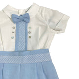 Completo Corto Elegante In Cotone Con Bermuda Neonato PONTO POR PONTO 5930 - PONTO POR PONTO - Luxury Kids