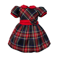 Abito Elegante Cerimonia In Tartan Rosso BUFI B1488A - BUFI - LuxuryKids