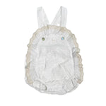 Salopette In Pizzo San Gallo Bianca Neonata DR KID DK165 - DR KID - Luxury Kids