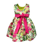 Abito Elegante Smanicato Modello Bambolina Fantasia Floreale Bambina PETIT 2015659F - PETIT - Luxury Kids