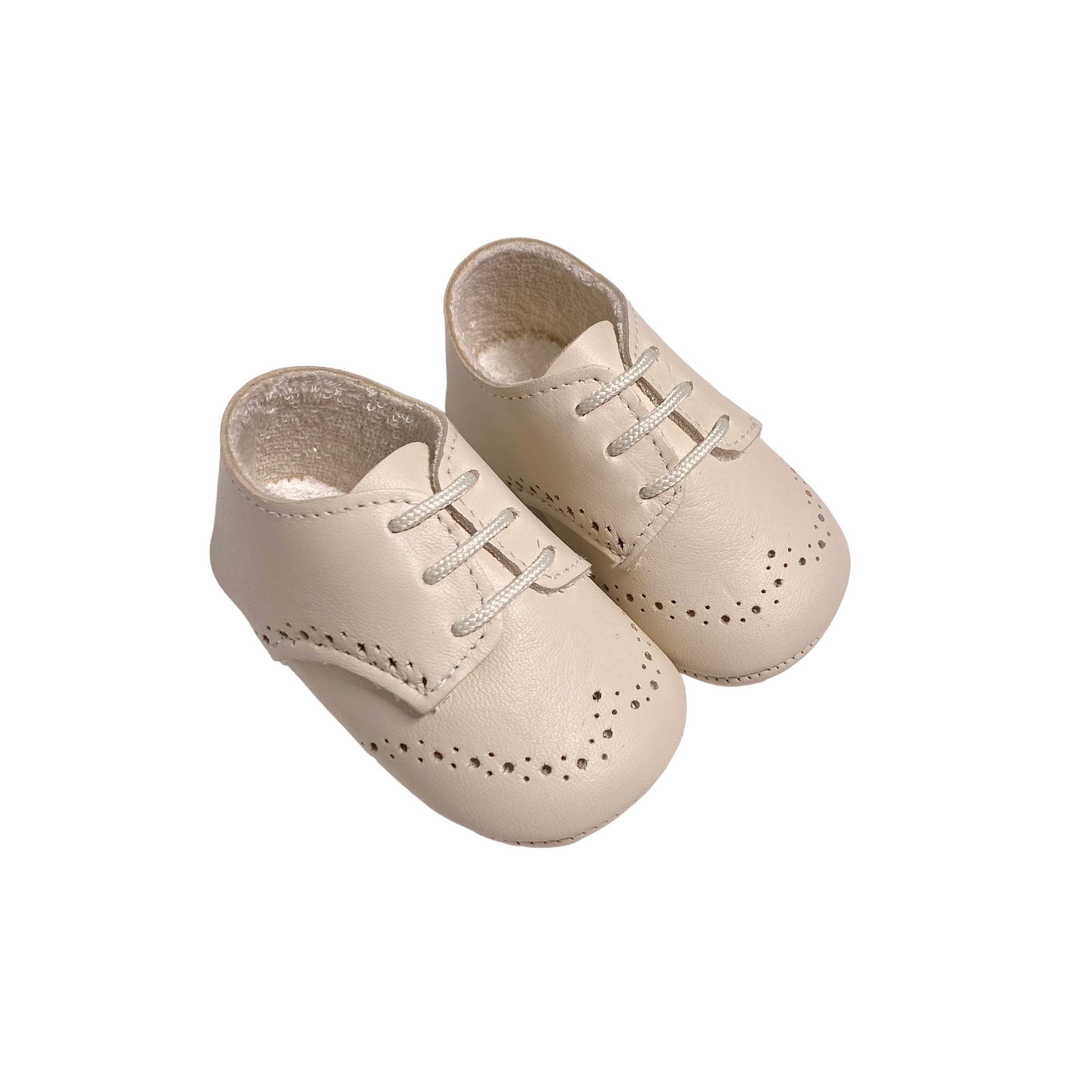 Scarpe Da Culla Modello francesina In Pelle Neonato CUQUITO 7008 - COQUITO - LuxuryKids