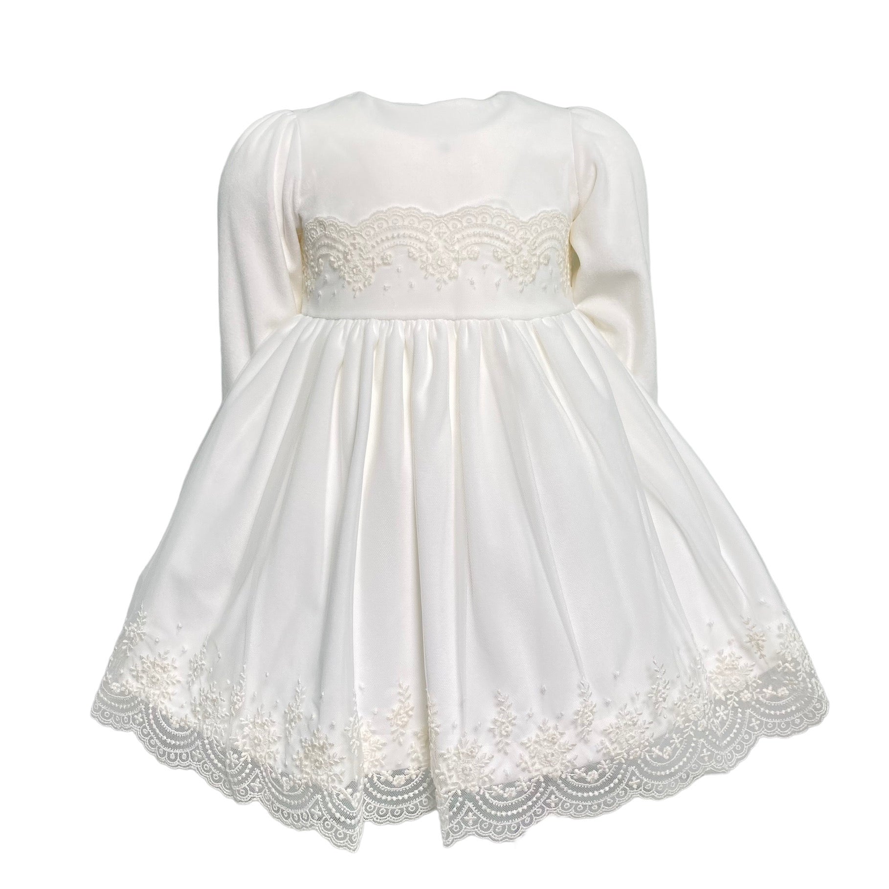 Abito Elegante In Velluto E Pizzo Neonata TETO E TATTA VE2498B - TETO E TATTA - LuxuryKids