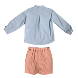 DEL SUR 1243 Kinderanzug mit Bermudas und Vichy-Hemd