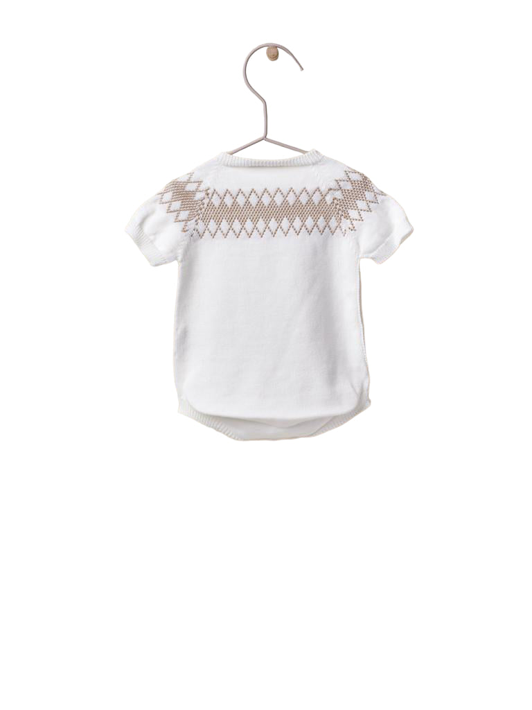 Pagliaccetto Intero In Filo Di Cotone Organico Neonato WEDOBLE V2301305C - WEDOBLE - Luxury Kids