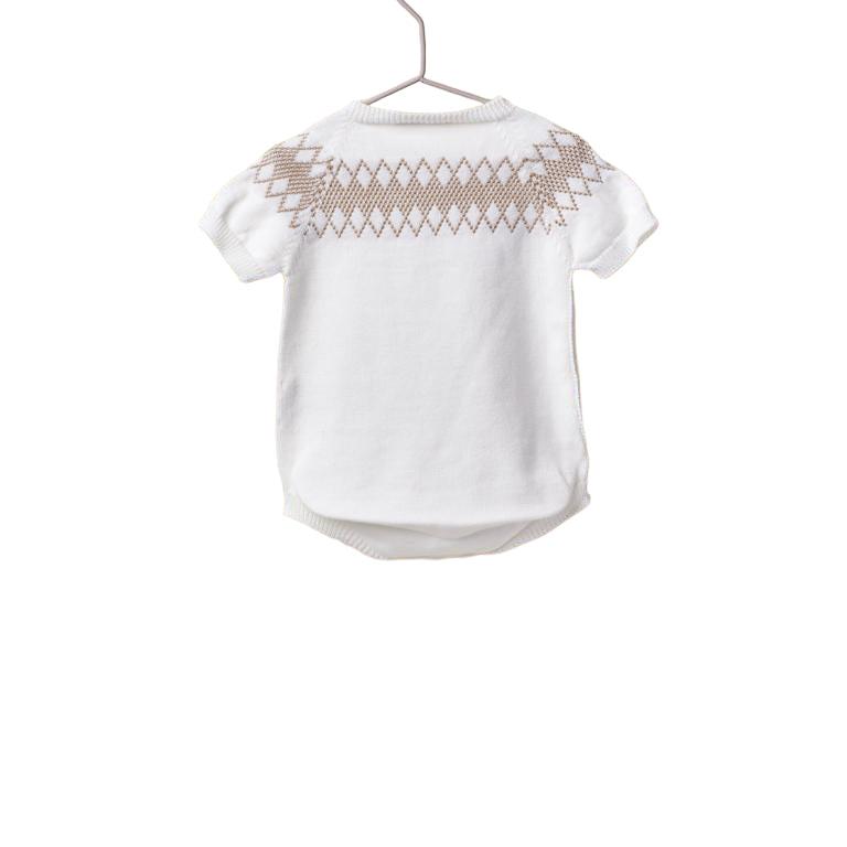 Pagliaccetto Intero In Filo Di Cotone Organico Neonato WEDOBLE V2301305C - WEDOBLE - Luxury Kids