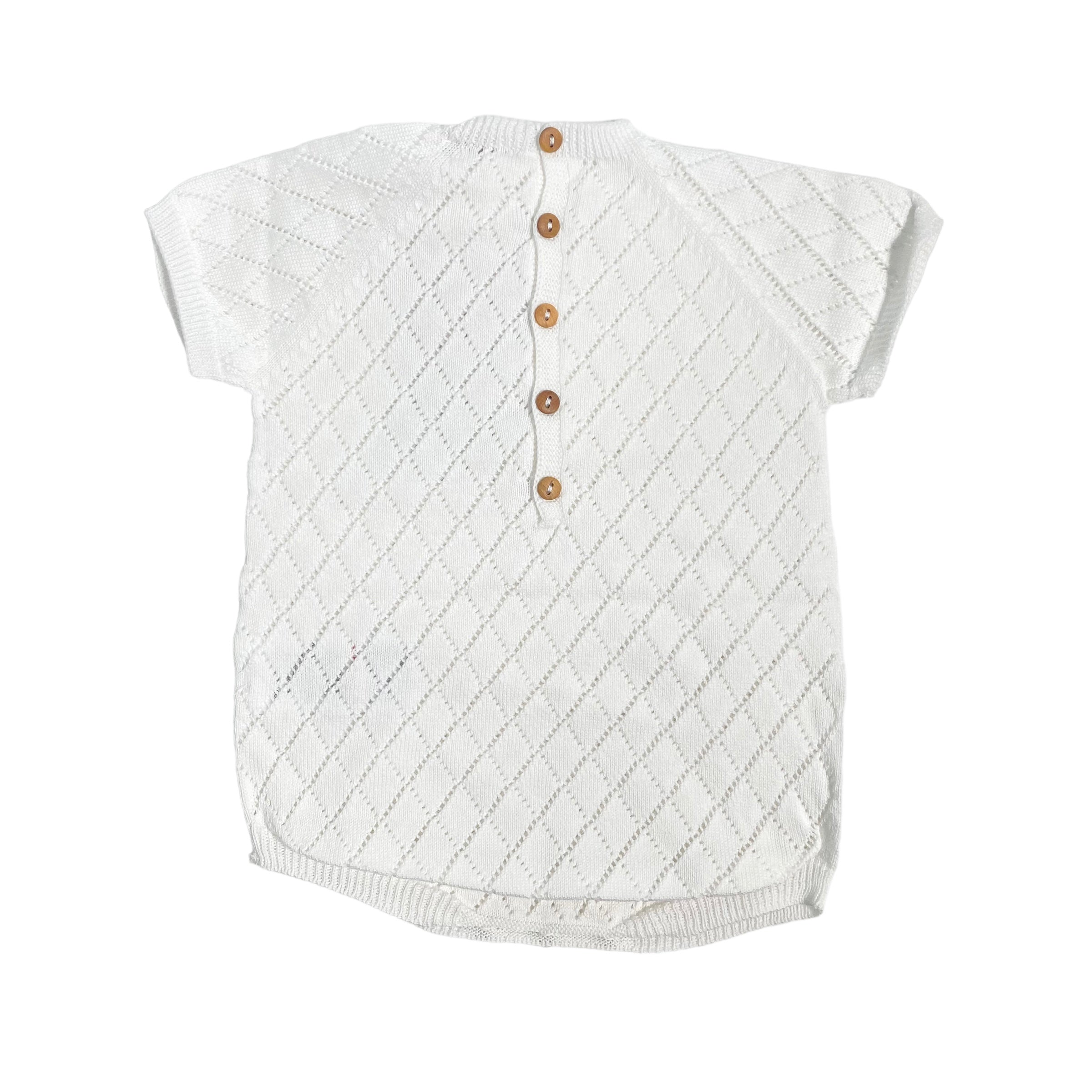 Pagliaccetto Intero In Filo Di Cotone Traforato Neonato/a WEDOBLE V2307305A - WEDOBLE - Luxury Kids