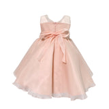 Abito Elegante Smanicato In Organza Neonata NINNAOH E23AB416 - NINNAOH - Luxury Kids