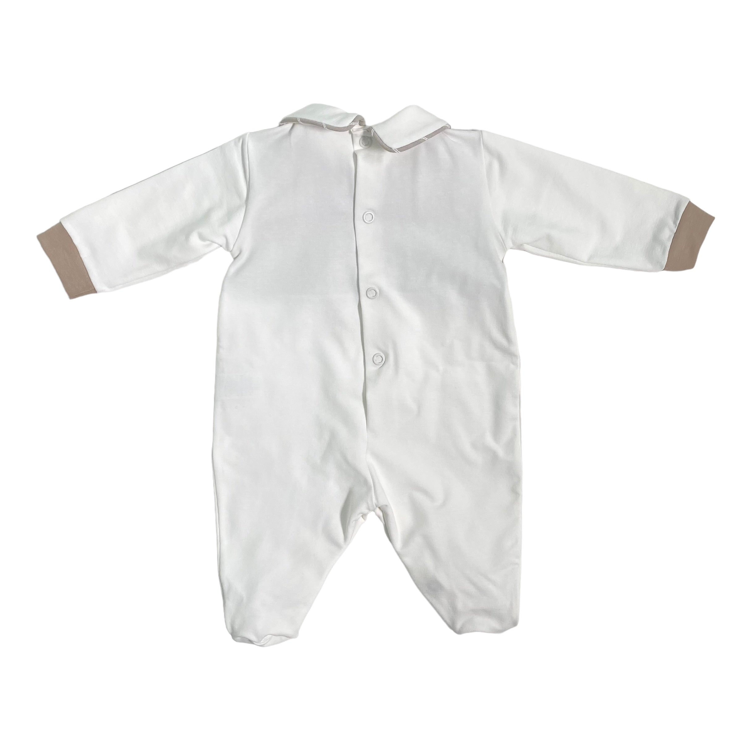 Tutina Intera In Cotone E Tessuto Operato Neonato TETO E TATTA TU4880 - TETO E TATTA - Luxury Kids