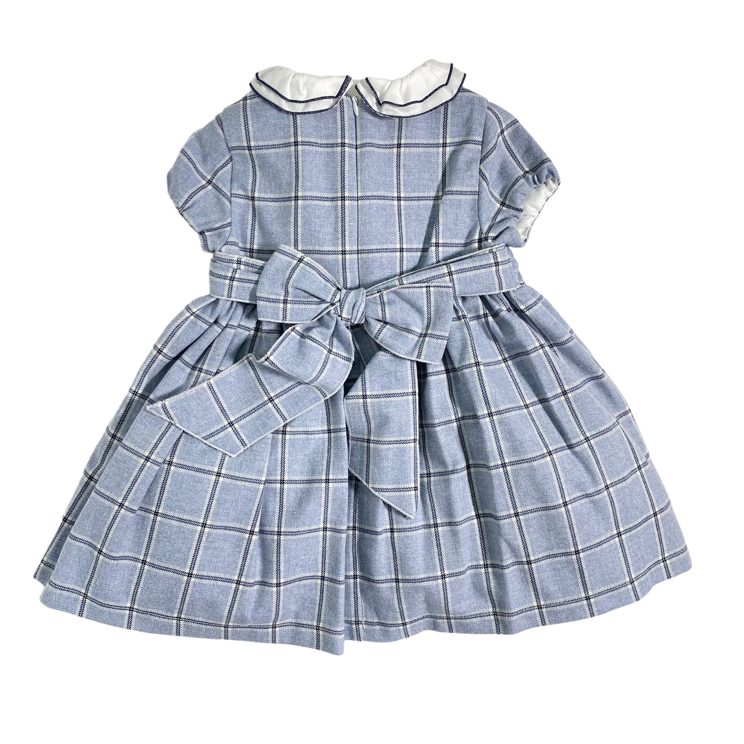 Abito In Caldo Cotone A Quadri Neonata LA SARTORIA DEI PICCOLI L219 - LA SARTORIA DEI PICCOLI - LuxuryKids