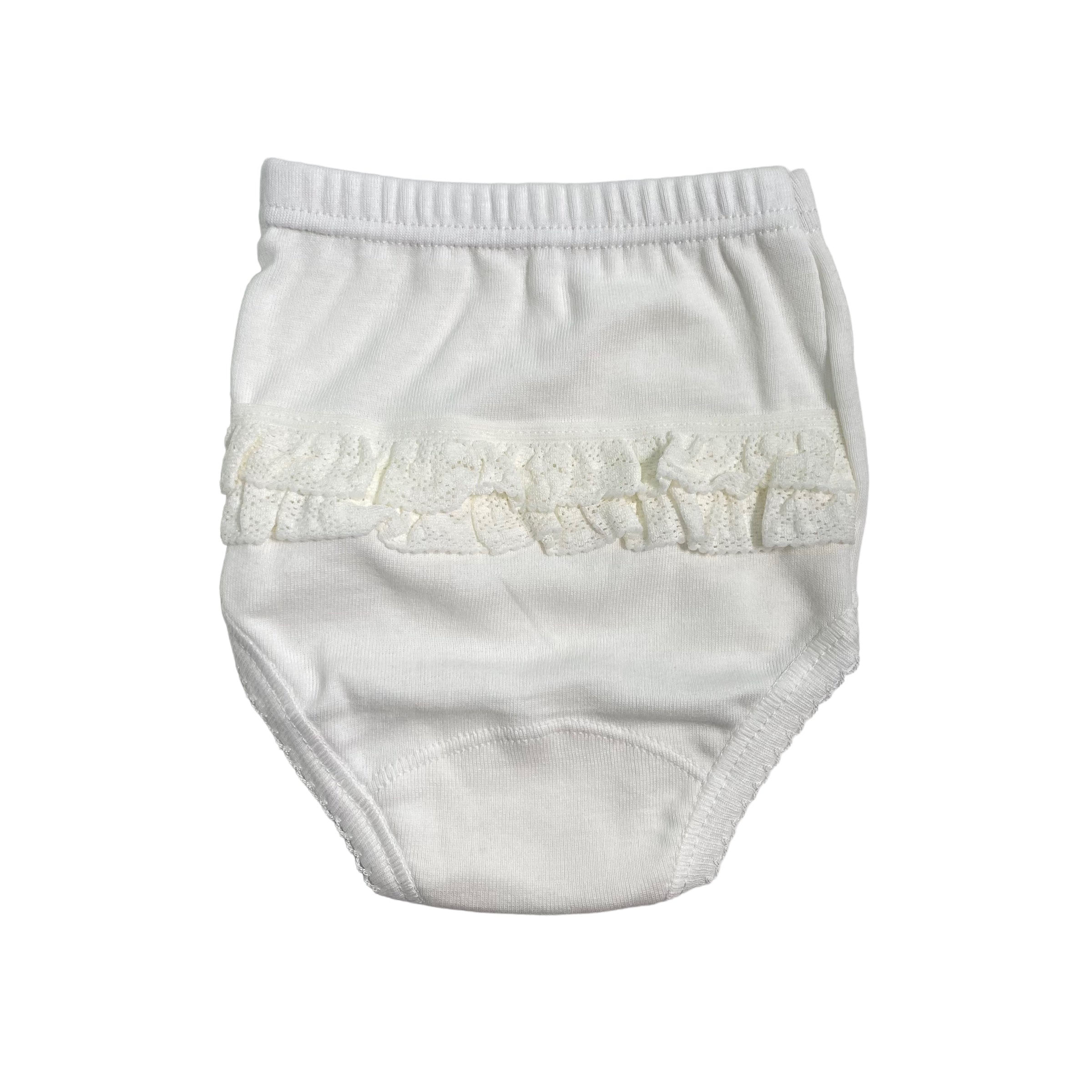 Culotte In Cotone Con Rouches Neonata CALAMARO 01671