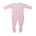 Tutina Intera In Filo Di Cotone Traforata Neonata DR KID DK160 - DR KID - Luxury Kids