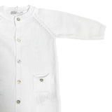 Tutina Intera In Filo Di Cotone Organico Bianca Neonato/a DR KID DK259 - DR KID - Luxury Kids