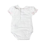 Body Mezza Manica In Cotone Bianco Neonata DR KID DK146 - DR KID - Luxury Kids