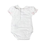 Body Mezza Manica In Cotone Bianco Neonata DR KID DK146 - DR KID - Luxury Kids