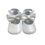 Scarpe Da Culla Modello Ballerina In Pelle Con Fiocco Neonata RIZITOS A2705P - RIZITOS - Luxury Kids