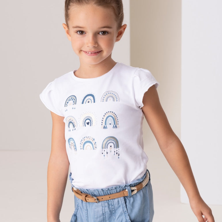 Maglietta Manica Corta In Cotone Sostenibile Bambina MAYORAL 3062 - MAYORAL - Luxury Kids
