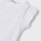 Maglietta Smanicata In Cotone Bambina MAYORAL 3074 - MAYORAL - Luxury Kids
