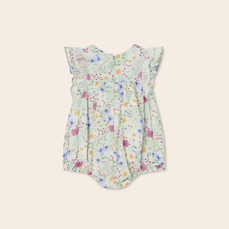 Pagliaccetto Smanicato Stampato In Cotone Neonata MAYORAL 1690 - MAYORAL - Luxury Kids