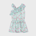 Tuta Corta Stampata In Chiffon Bambina MAYORAL 3842 - MAYORAL - Luxury Kids