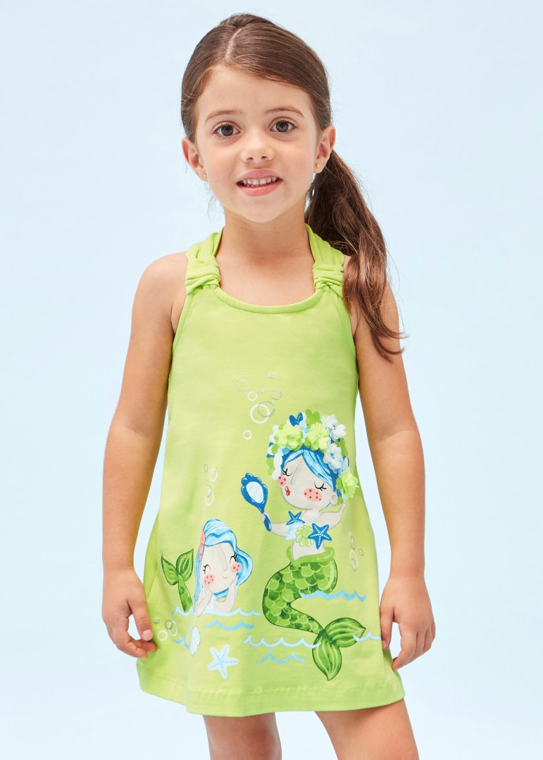 Abito Con Applicazioni In Cotone Sostenibile Bambina MAYORAL 3944 - MAYORAL - Luxury Kids